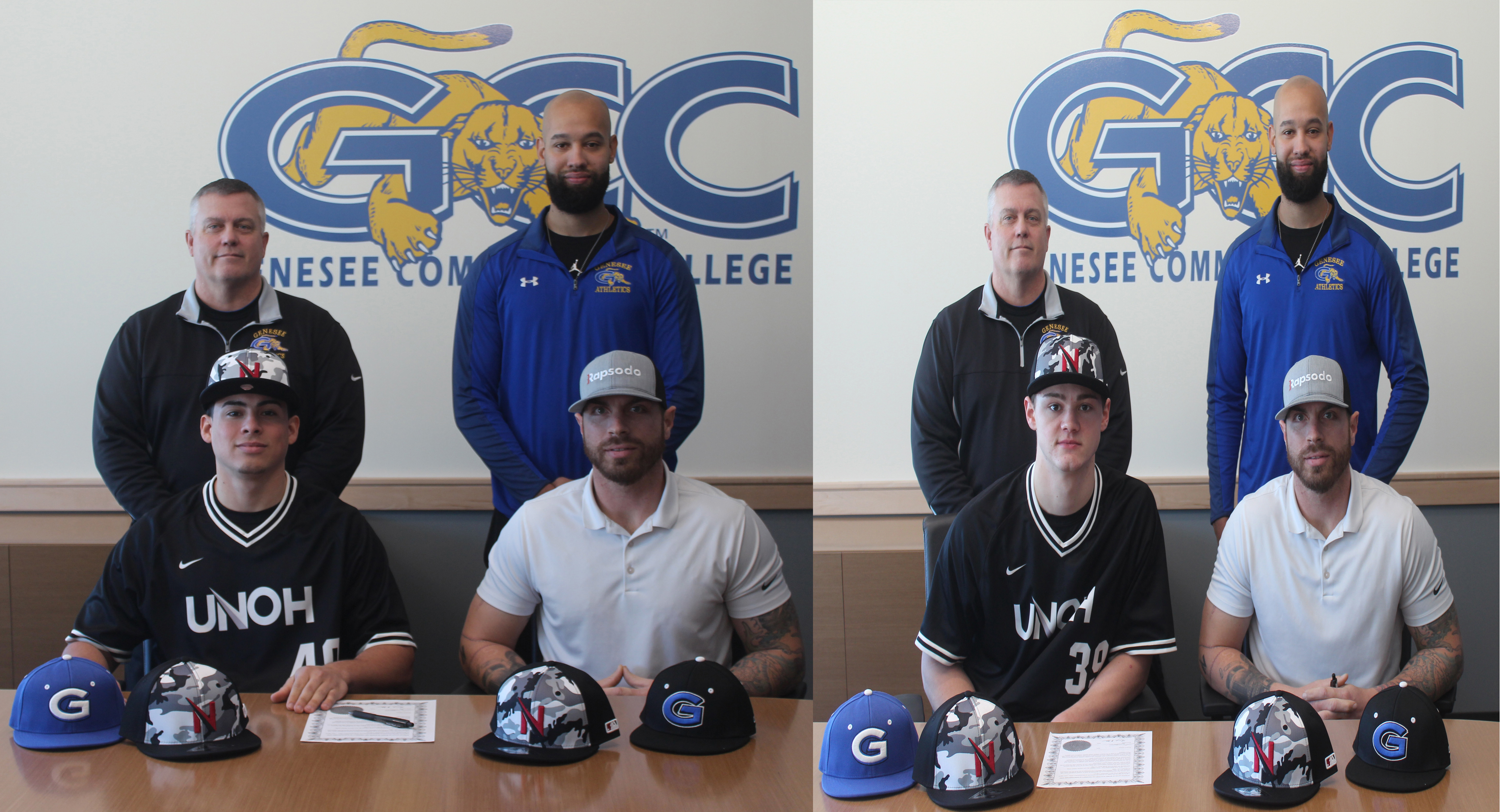 Photo of Colin Noeth and Brian Castillo signing to Northwestern Ohio